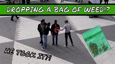 dropping a bag of fake weed in public prank|Guy Drops A Bag Of Fake Weed In Public Social Experiment : .